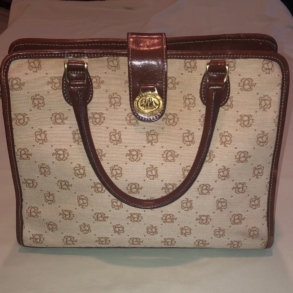 Brahmin Canvas/Leather Handbag